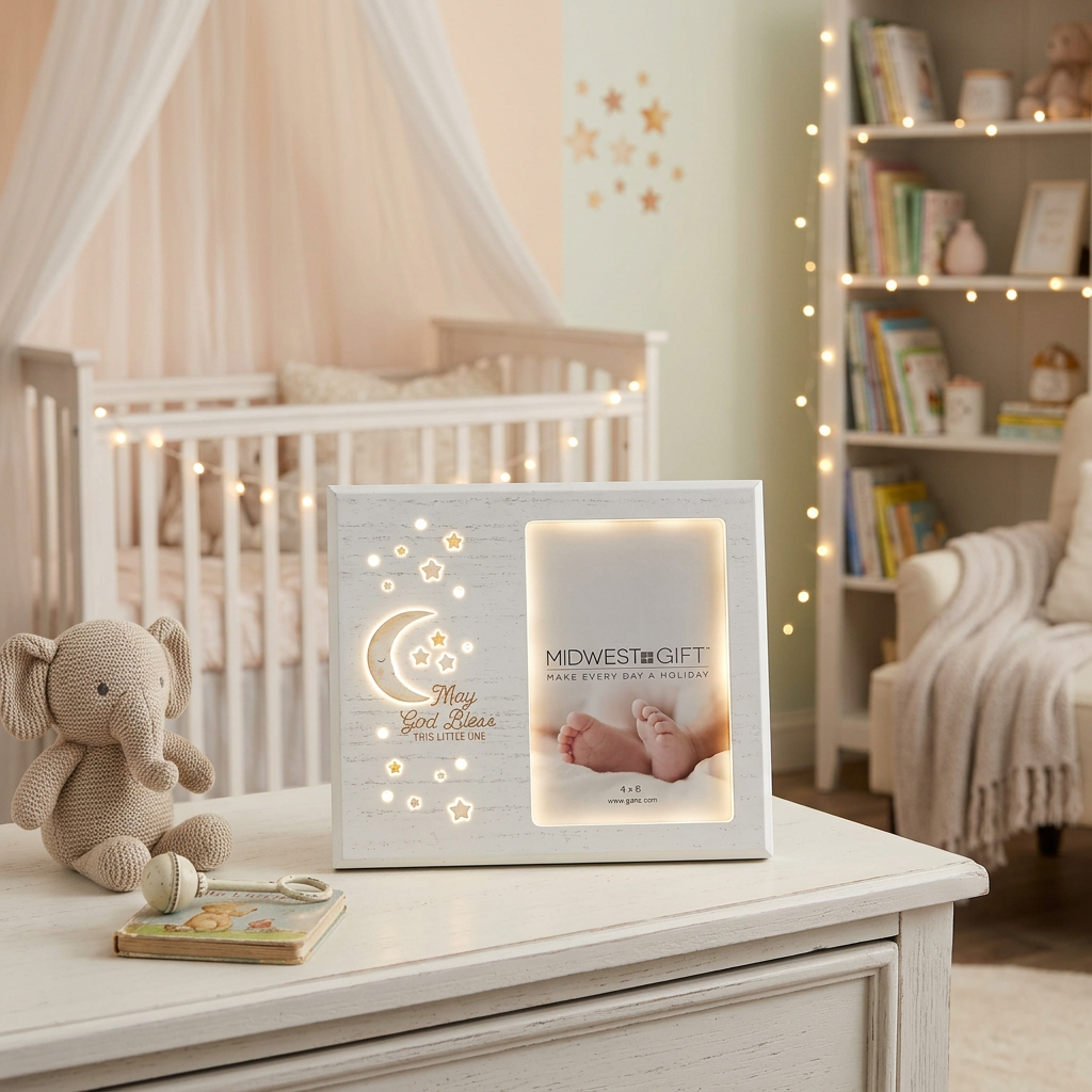 May God Bless This Little One - Light Up Baby Frame
