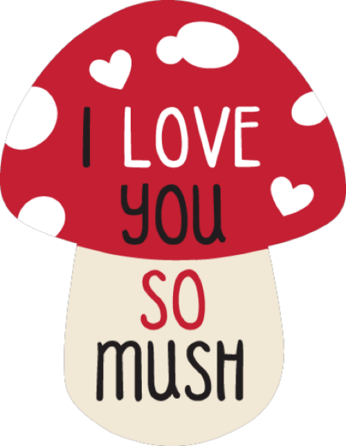 I Love You So Mush - Plush Mushroom