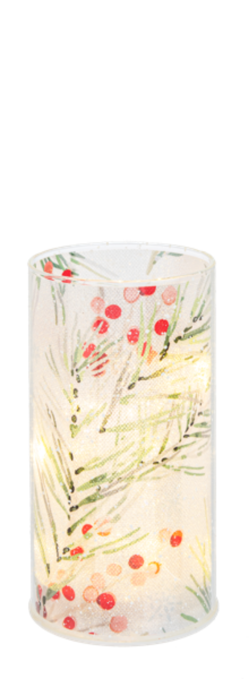 Winterberry LED Pillar Candles