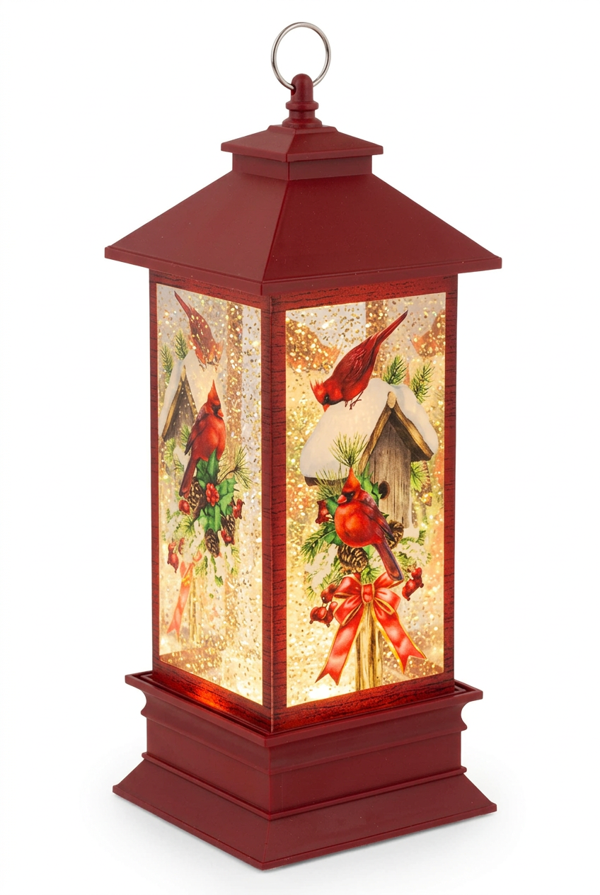 Cardinal LED Shimmer Lantern