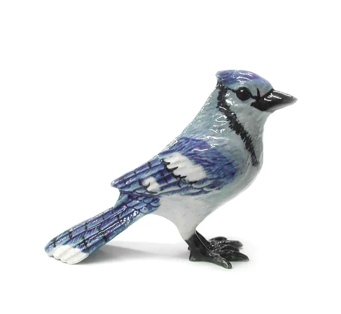 Bluejay Standing Miniature Porcelain Figurine