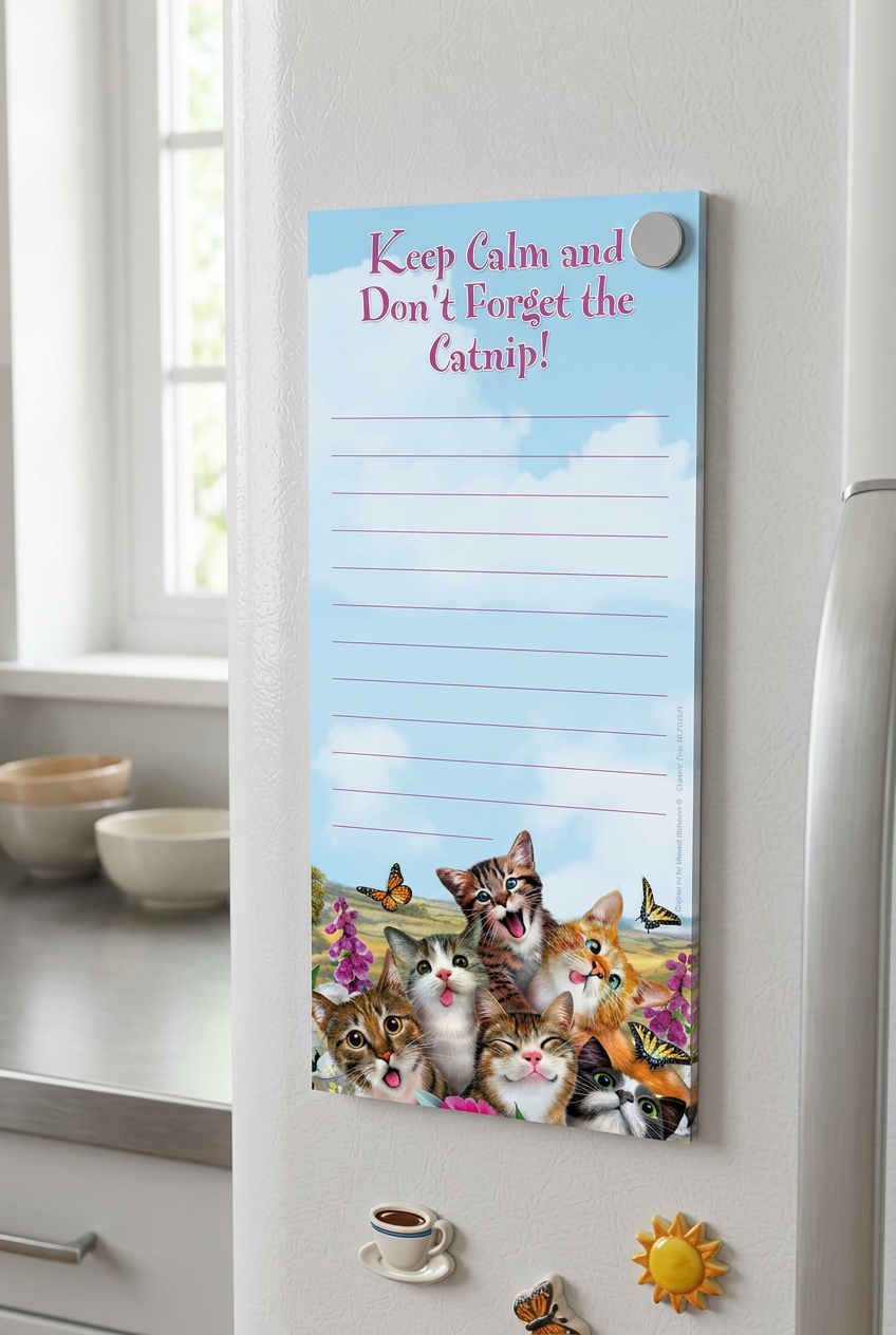 Keep Calm and Don't Forget the Catnip! - Magnetic List Pad