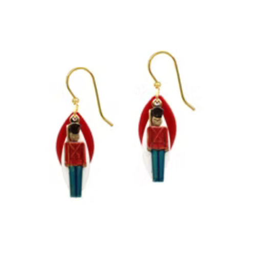 Layered Toy Soldiers Silver Forest Earrings