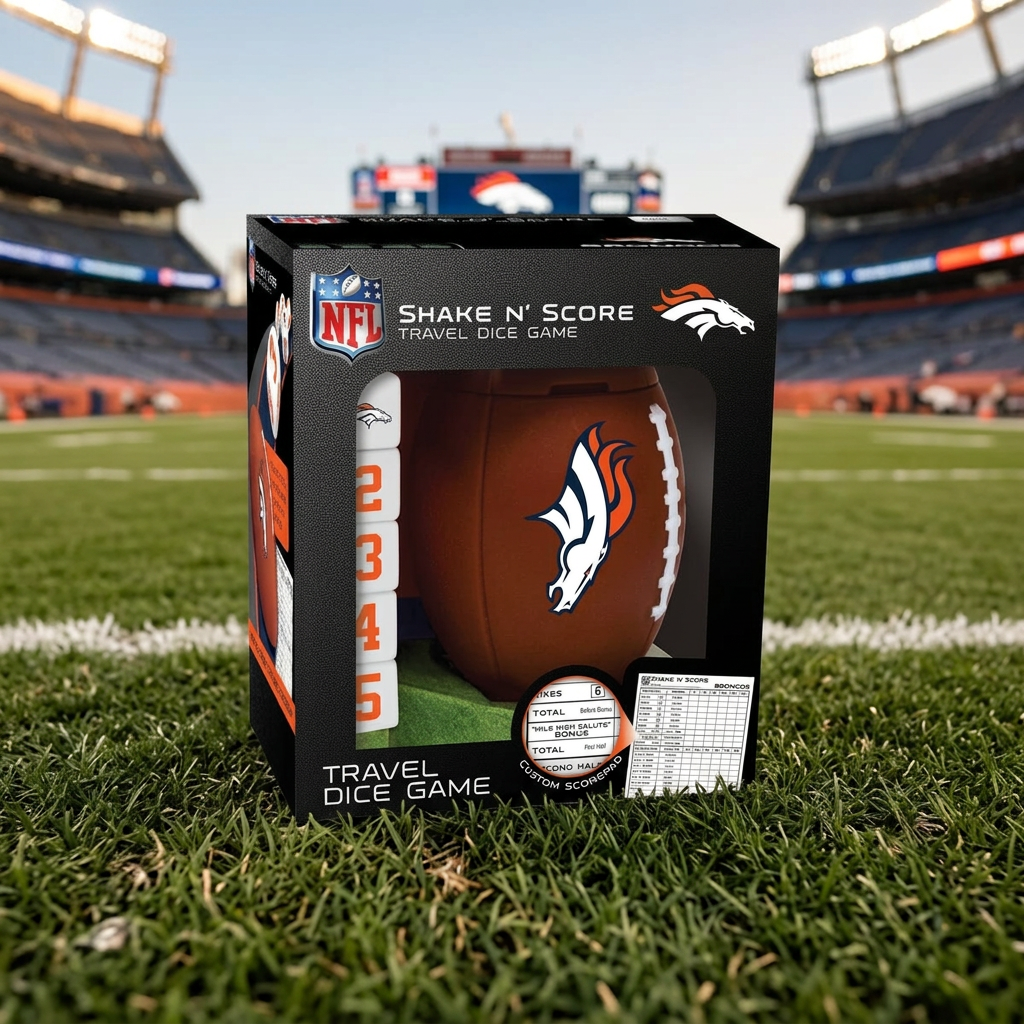 Denver Broncos Shake n' Score Travel Dice Game