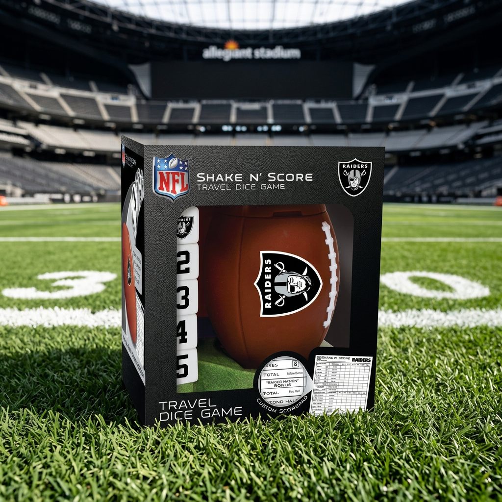 Las Vegas Raiders Shake n' Score Travel Dice Game