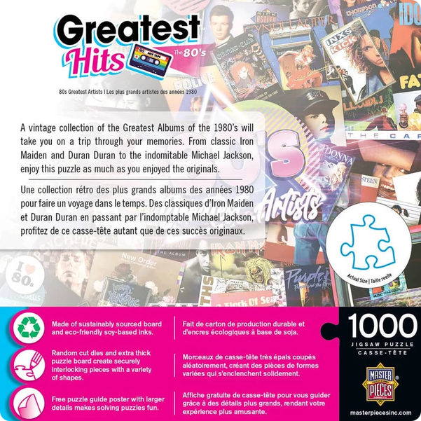 80's Greatest Artists 1,000 Piece Jigsaw Puzzle