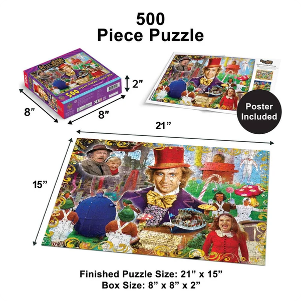 Willy Wonka & The Chocolate Factory Golden Ticket Jigsaw Puzzle ...