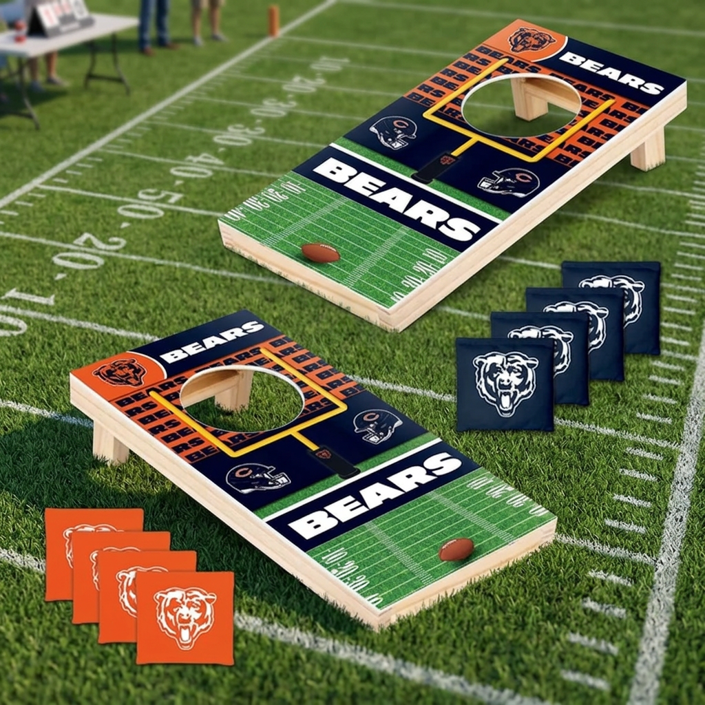 Chicago Bears Tabletop Cornhole Game