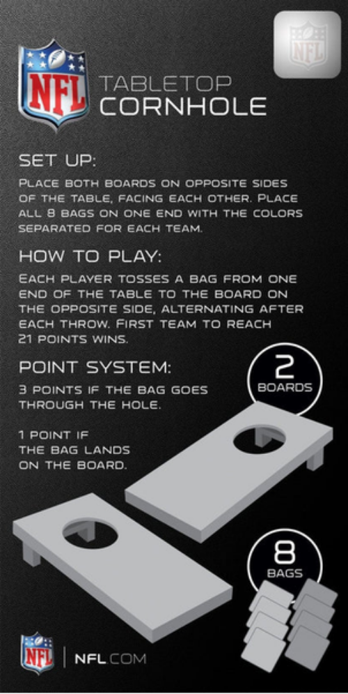 Chicago Bears Tabletop Cornhole Game
