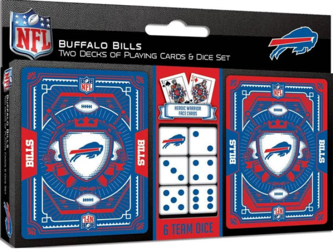 Buffalo Bills 2 pack Playing Cards & Dice Set