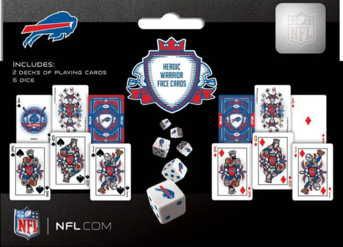 Buffalo Bills 2 pack Playing Cards & Dice Set