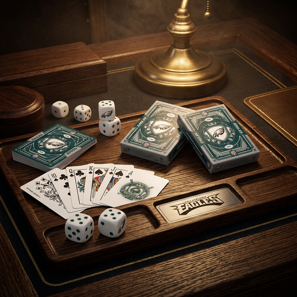 Philadelphia Eagles 2 Pack Playing Cards & Dice Set