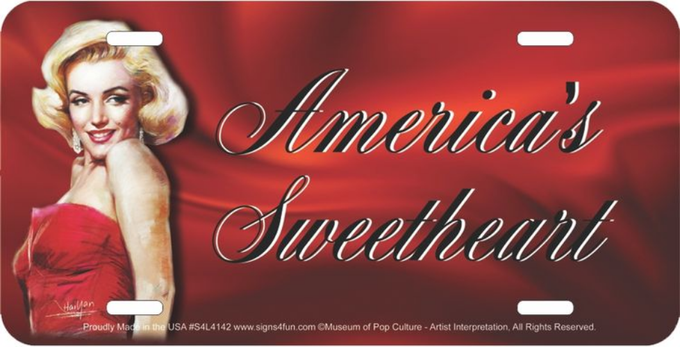 Marilyn Monroe America's Sweetheart License Plate