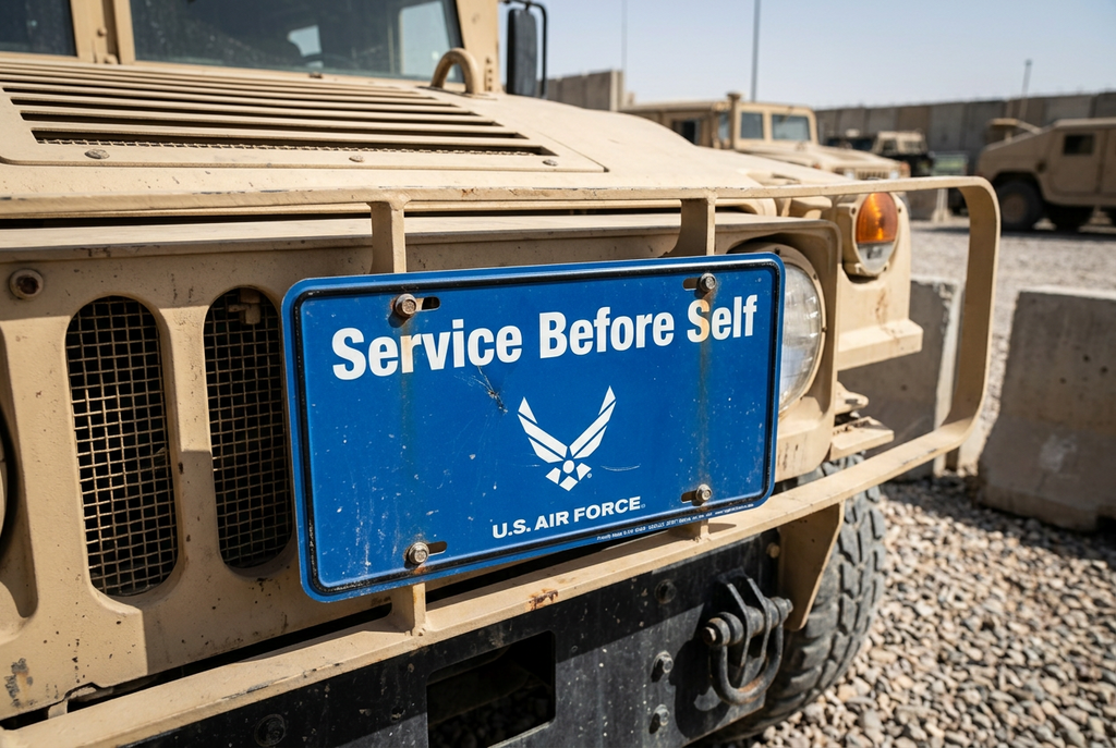 Air Force Service Before Self License Plate