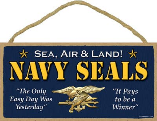 Navy Seals 5" x 10" wood plaque