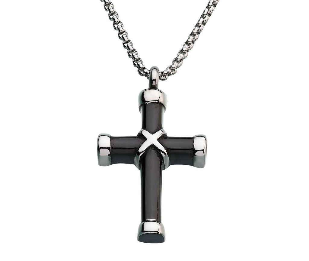 Black Cross Memorial Jewelry Pendant