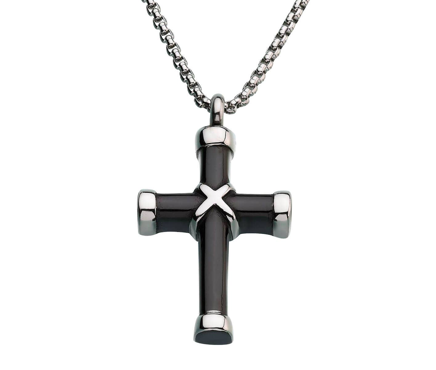 Black Cross Memorial Jewelry Pendant