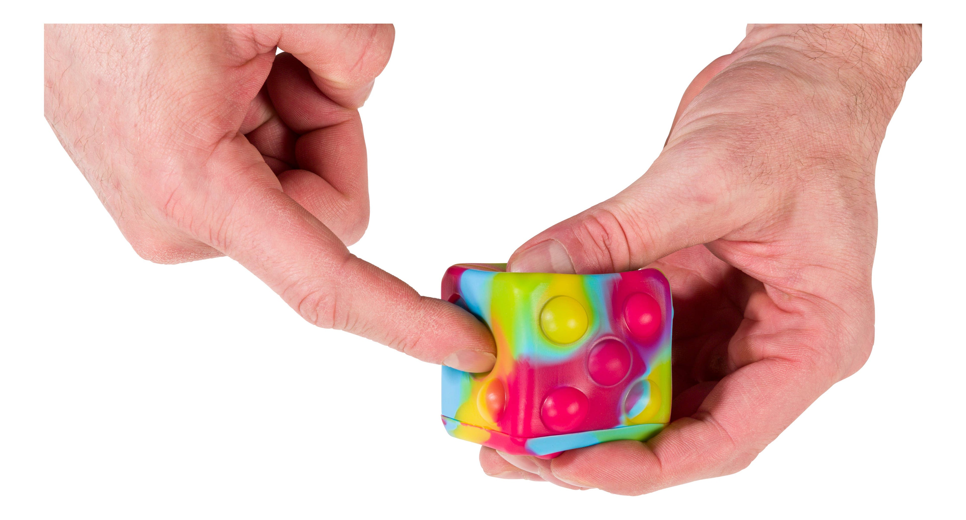Poppin Dice' - Rainbow Satisfying Fidget Toy, Rainbow Colors