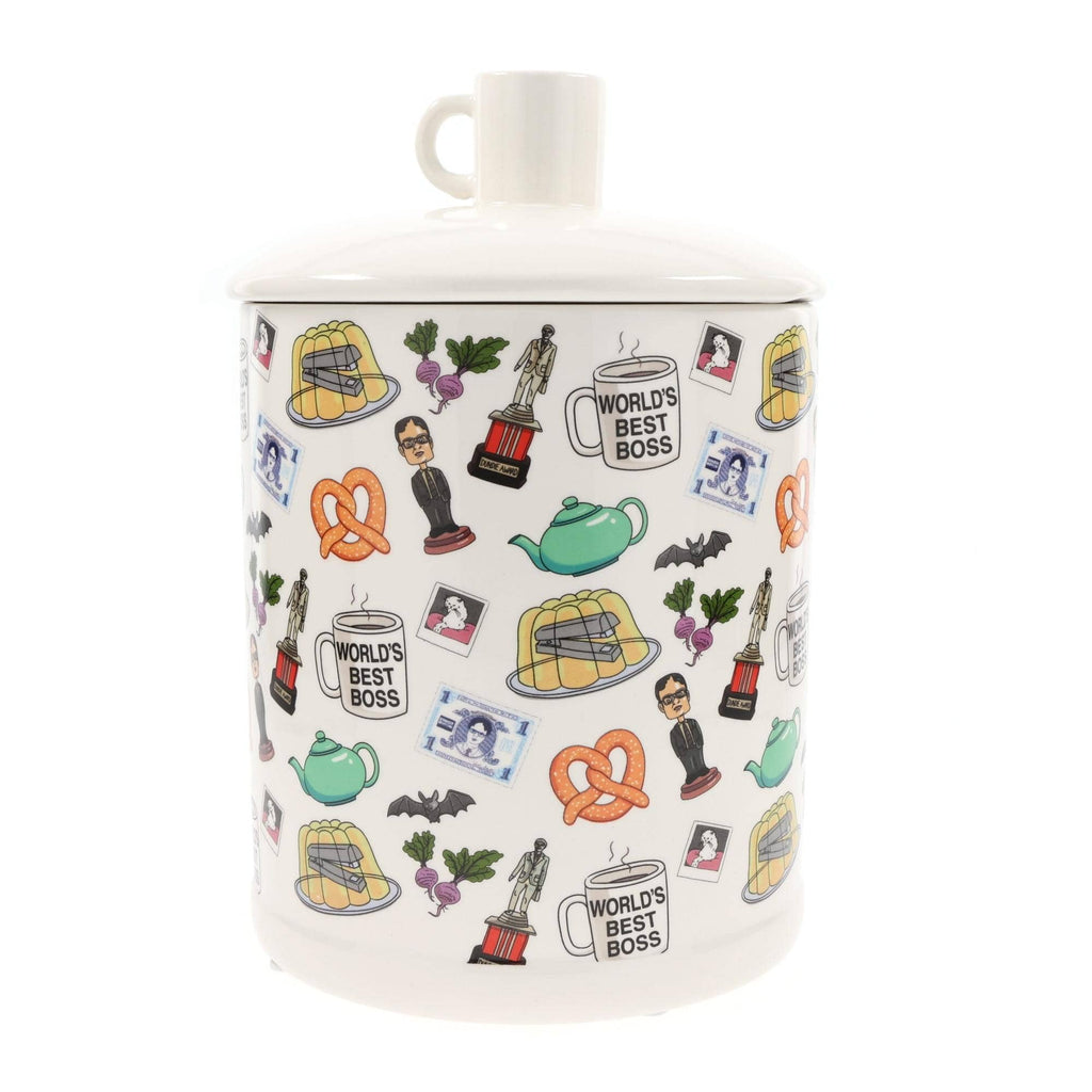 The Office Icons Ceramic Cookie Jar w/ Molded Knob