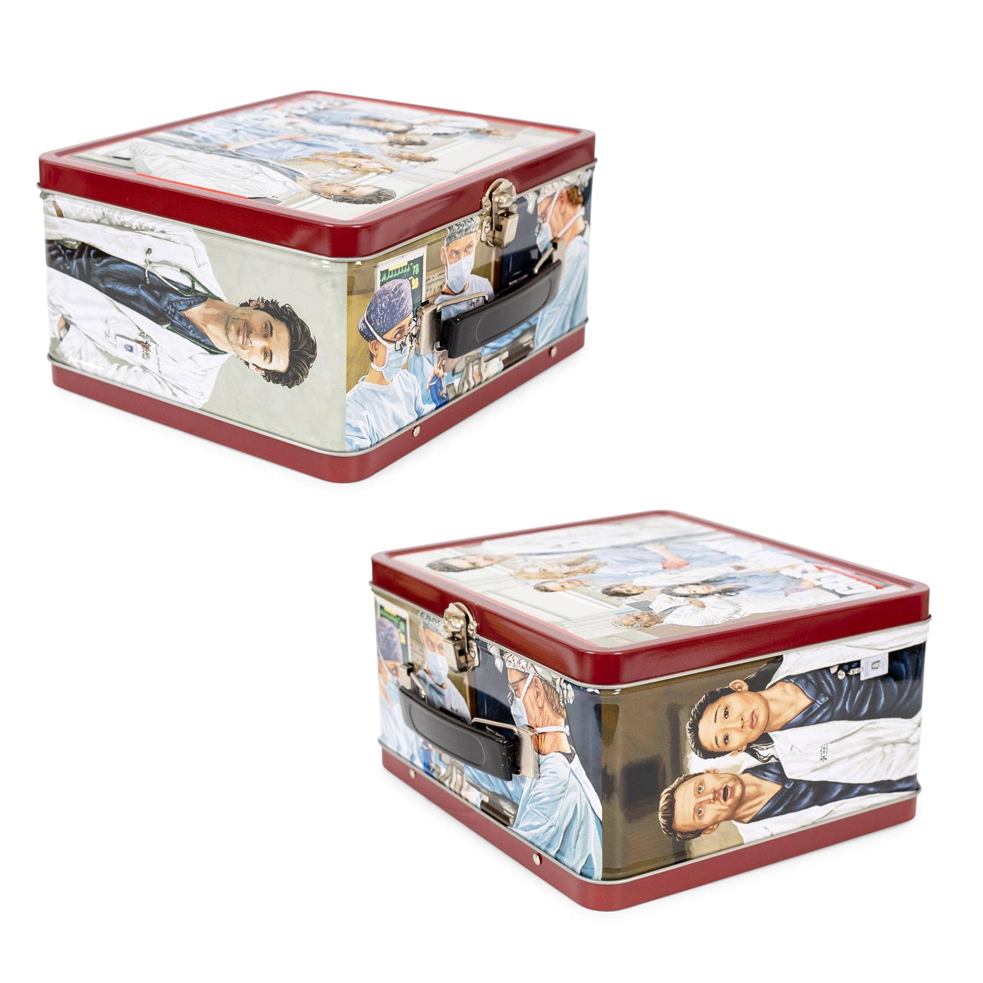 Grey's Anatomy Cast Retro Metal Lunchbox | 8 x 7 x 4 Inches