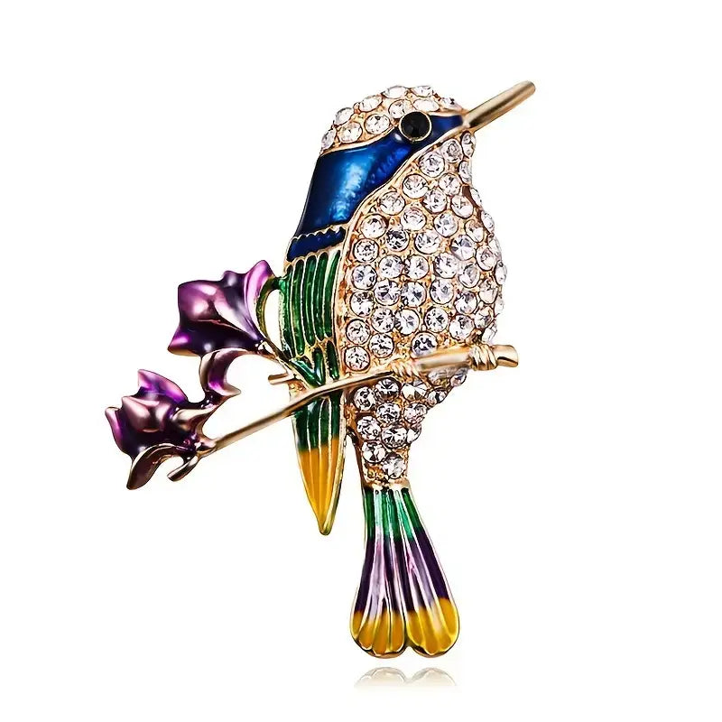 Elegant Brooch Pin Hummingbird