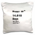 Happy 40th Pillowcase w/Pillow