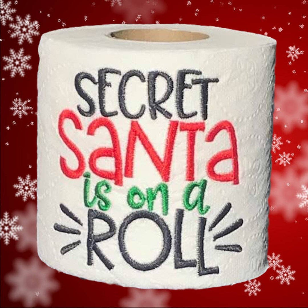 Secret Santa - On A Roll - Embroidered Toilet Paper
