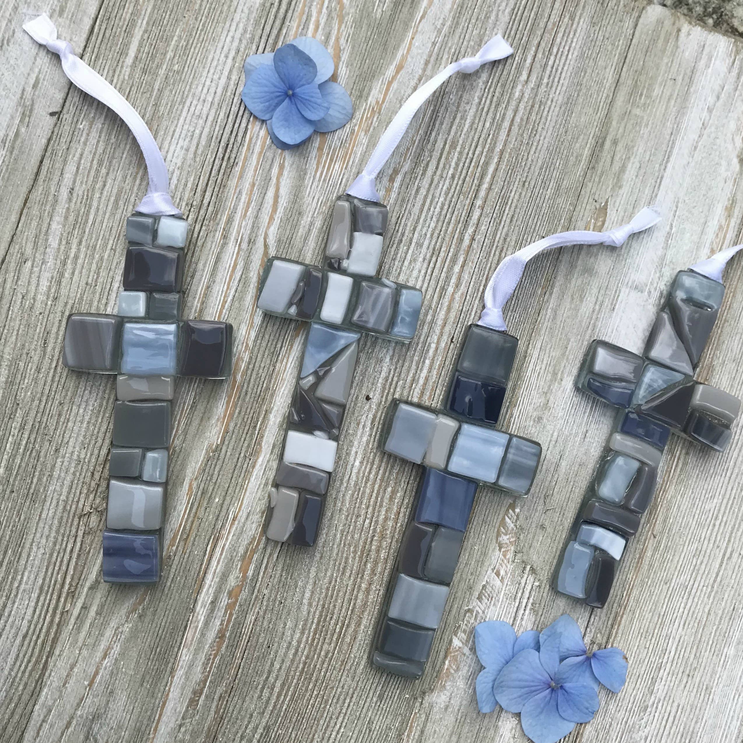 Wedding Anniversary Glass Cross