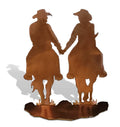Cowboy Cowgirl Horse Holding Hands Table Topper Sculpture : Small