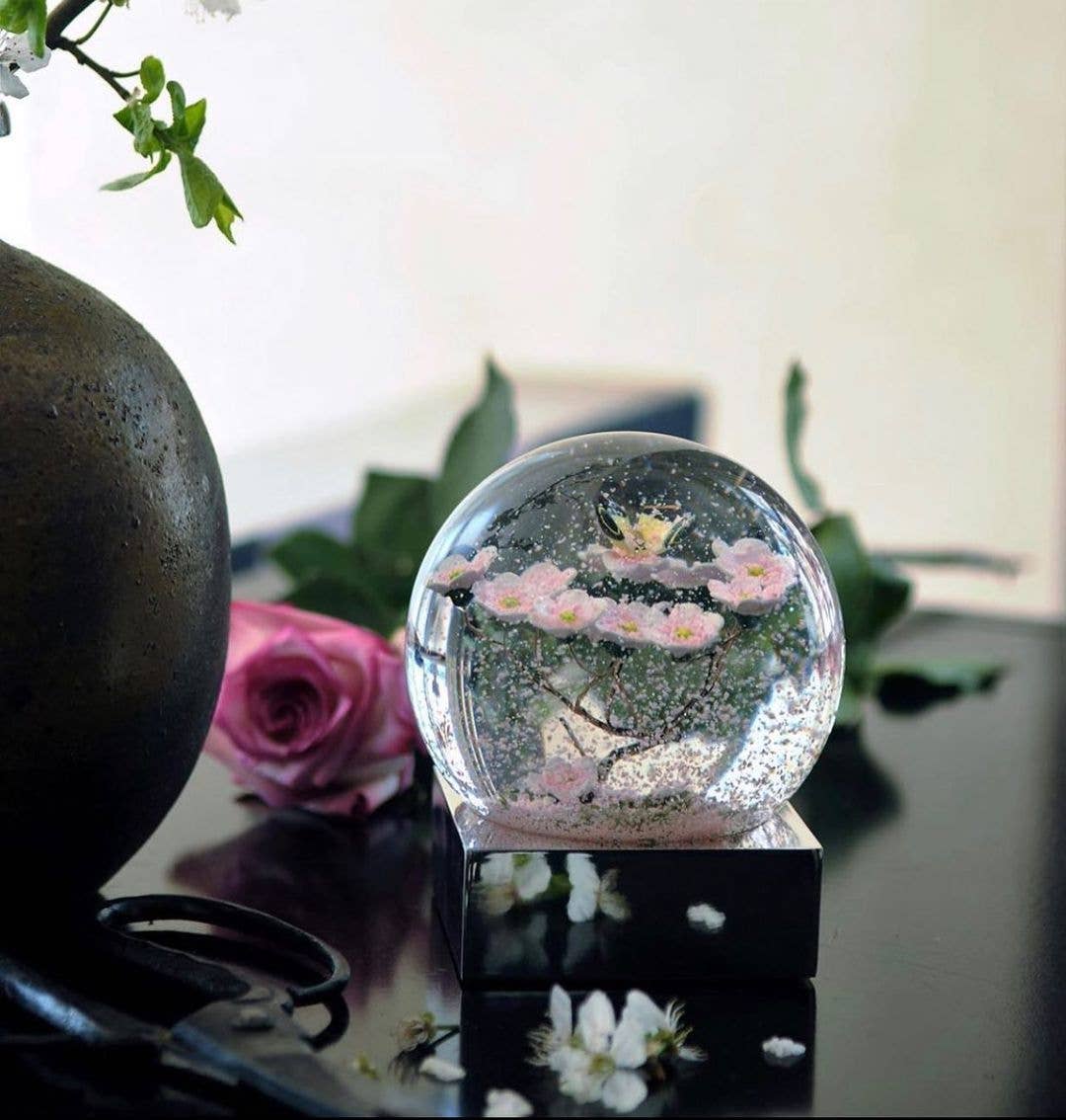 Butterfly on Branch Snow Globe