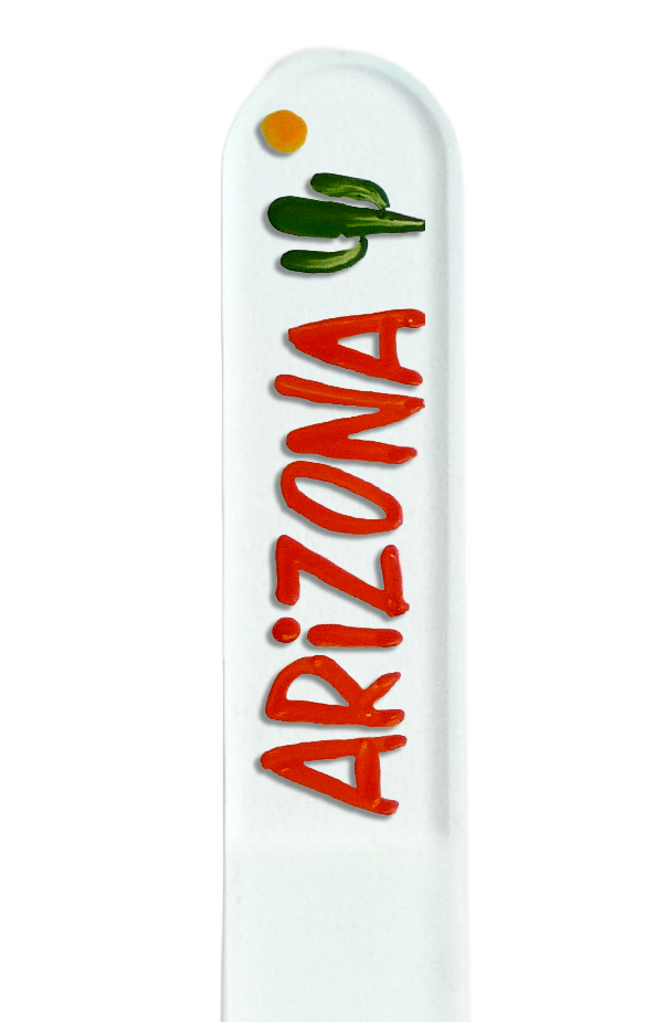 Arizona Cactus Southwest Handpainted Czech Crystal Nail File: Medium