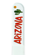 Arizona Cactus Southwest Handpainted Czech Crystal Nail File: Medium