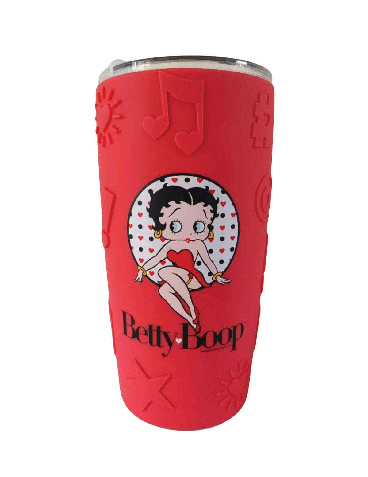 Betty Boop Stainless Steel Thermos With Silicone Sleeve Red