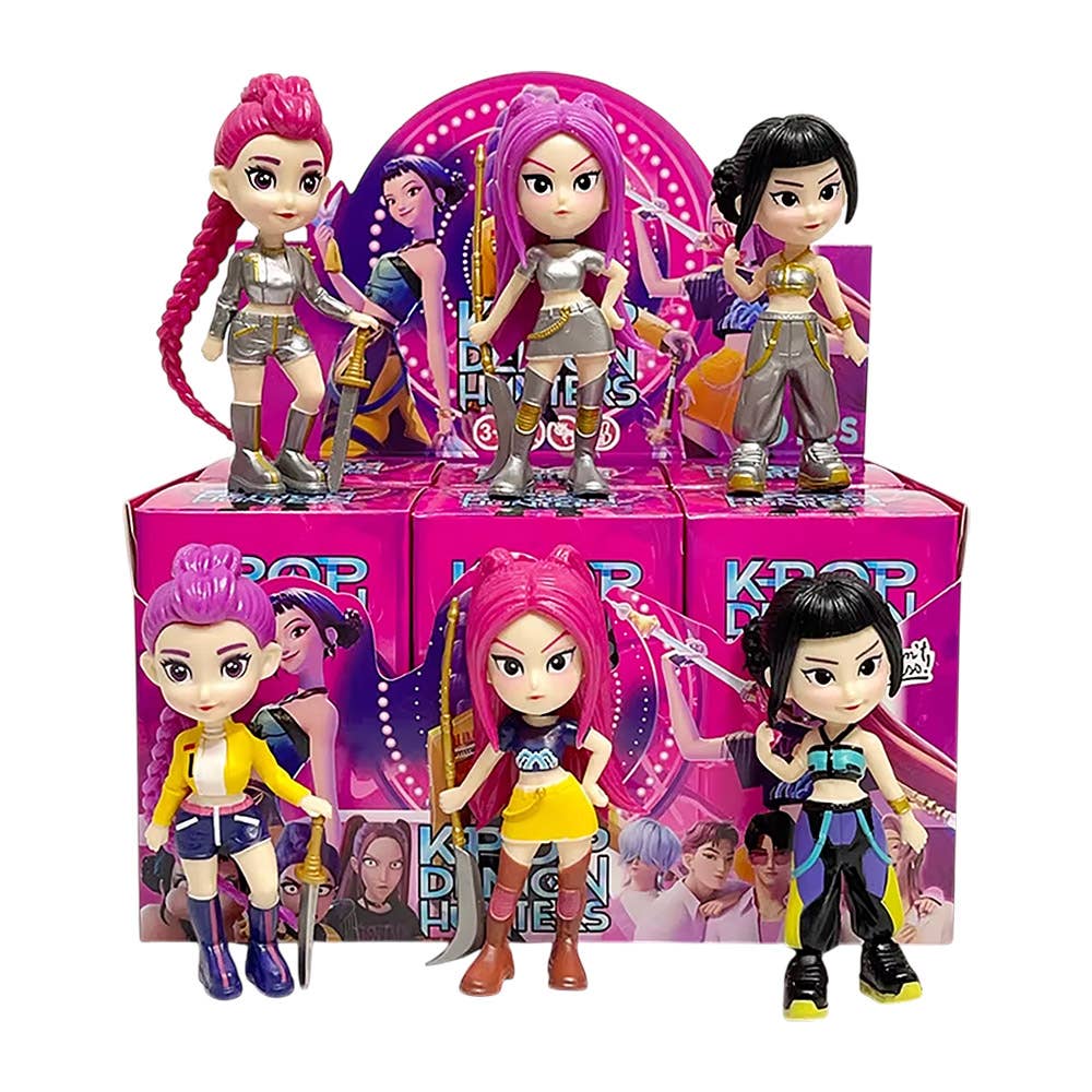 Kpop Demon Hunters Huntrix Figure Keychain Blind Box Trading Card