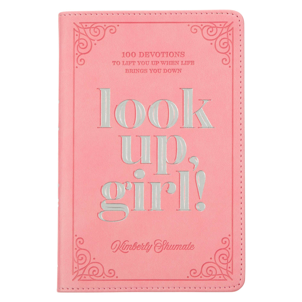 Look Up, Girl! Pink Faux Leather Devotional Book
