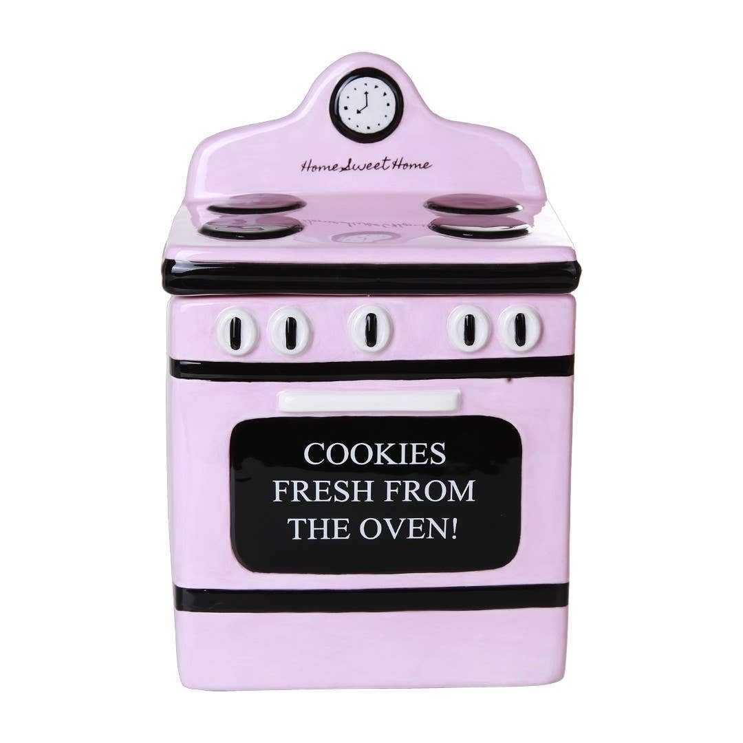 Retro Pink Oven Cookie Jar