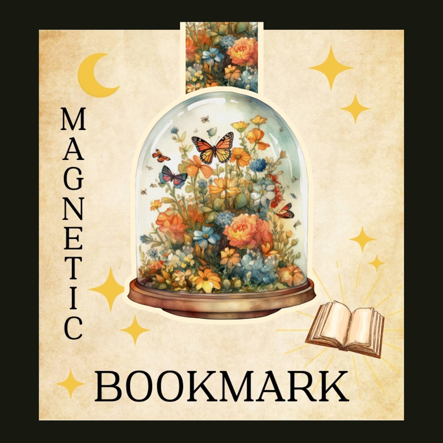 Flowers & Butterflies Magnetic Bookmark