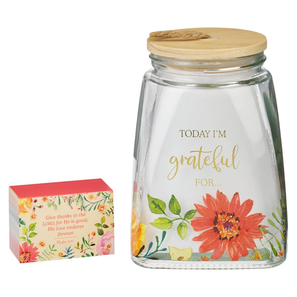 Gratitude Jar w/ Cards - Today I'm Grateful For...
