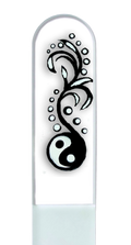Yin Yang Chinese Balance Hand Painted Crystal Nail File: Small