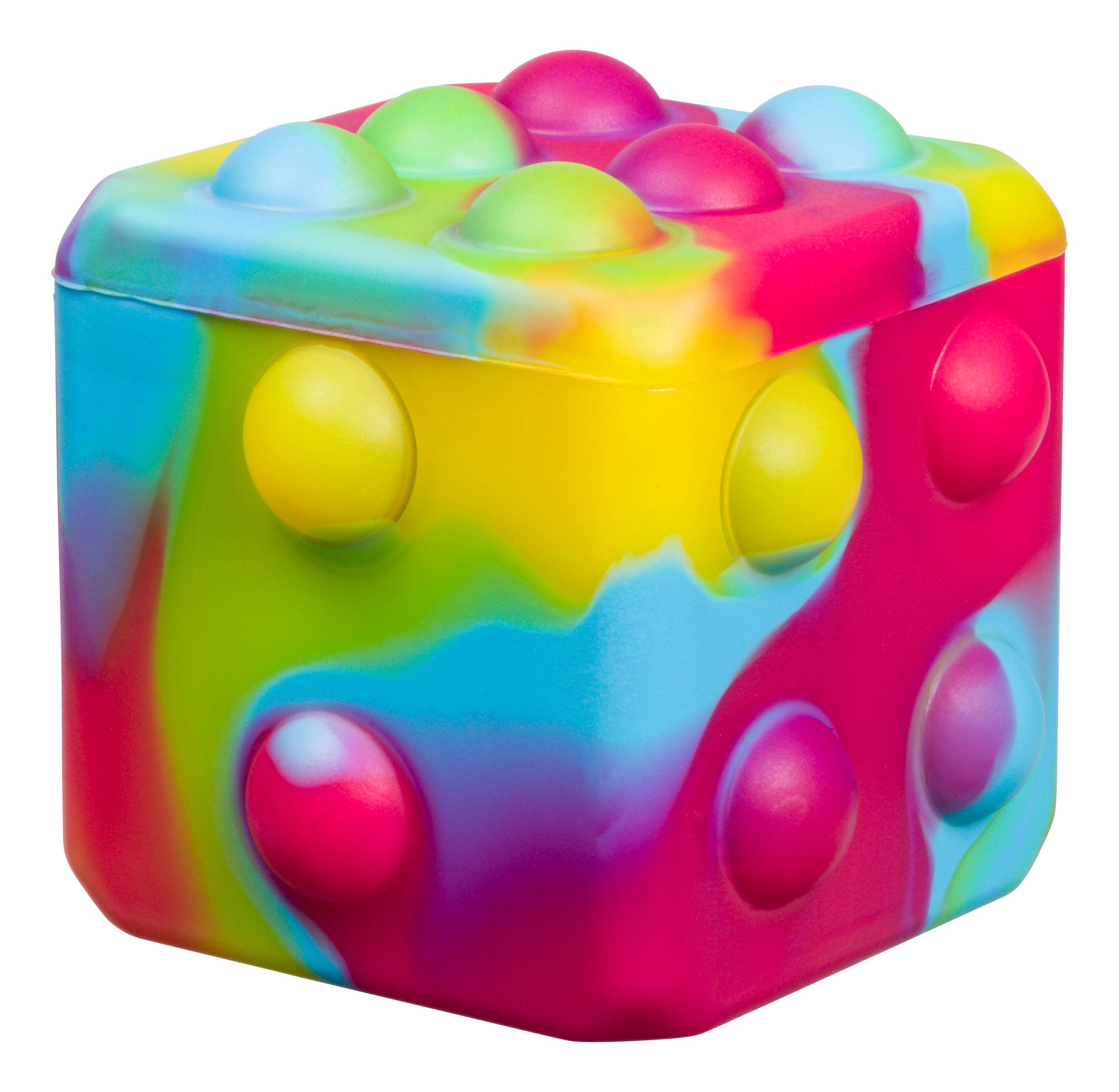 Poppin Dice' - Rainbow Satisfying Fidget Toy, Rainbow Colors