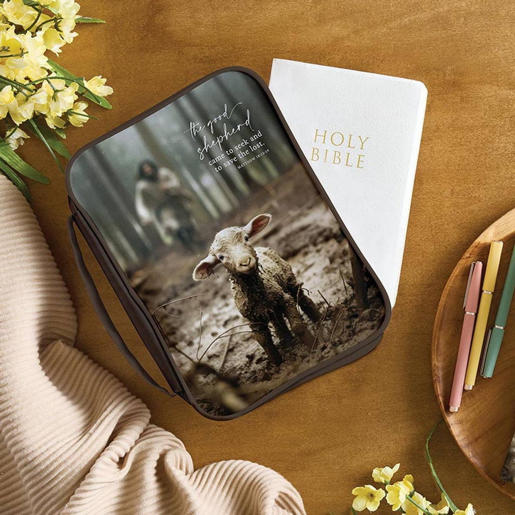 The Good Shepherd Faux Leather Bible Cover: