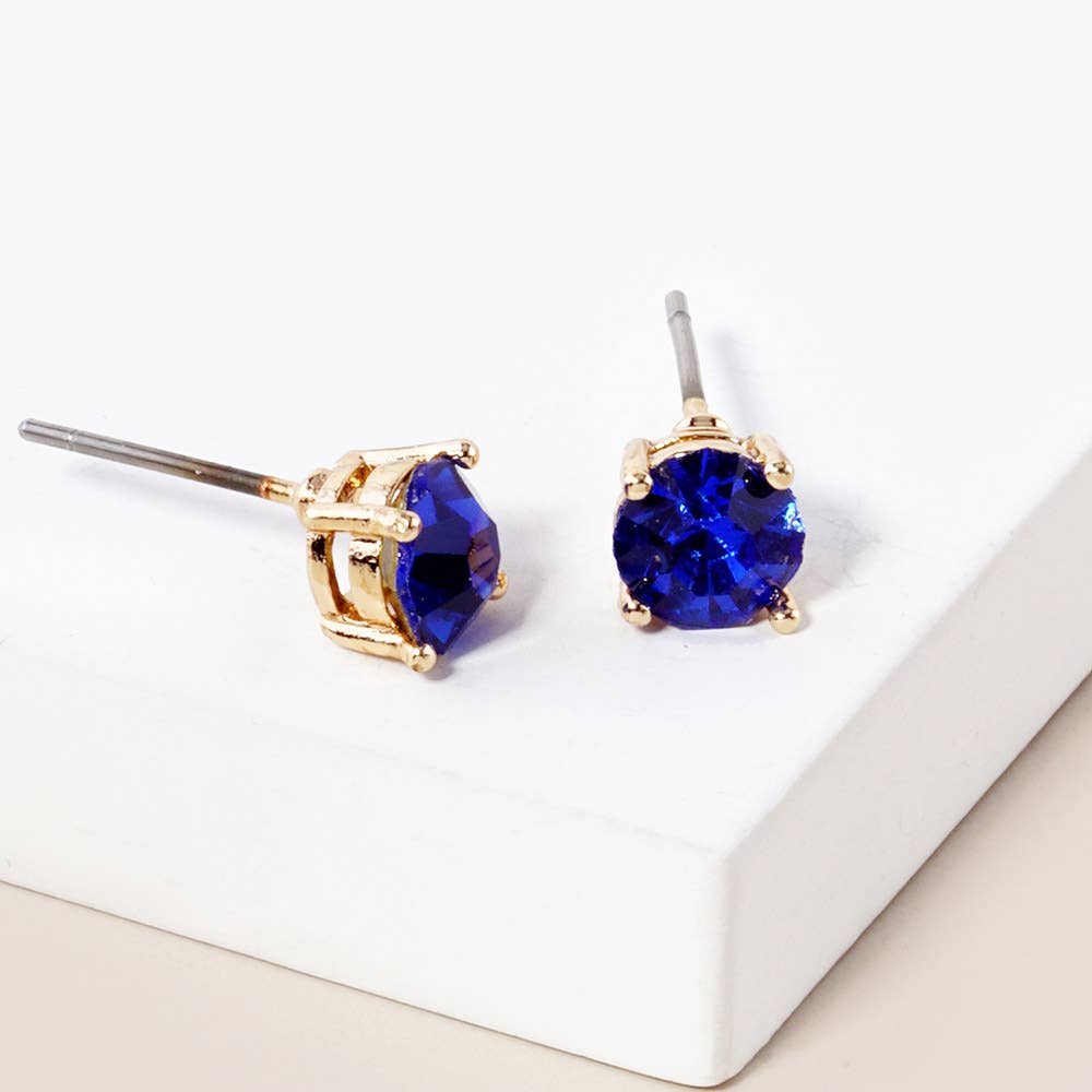 Birthday Stone Stud Earrings