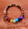 Natural Jasper Picasso Stone Bracelets 8mm: Crativity