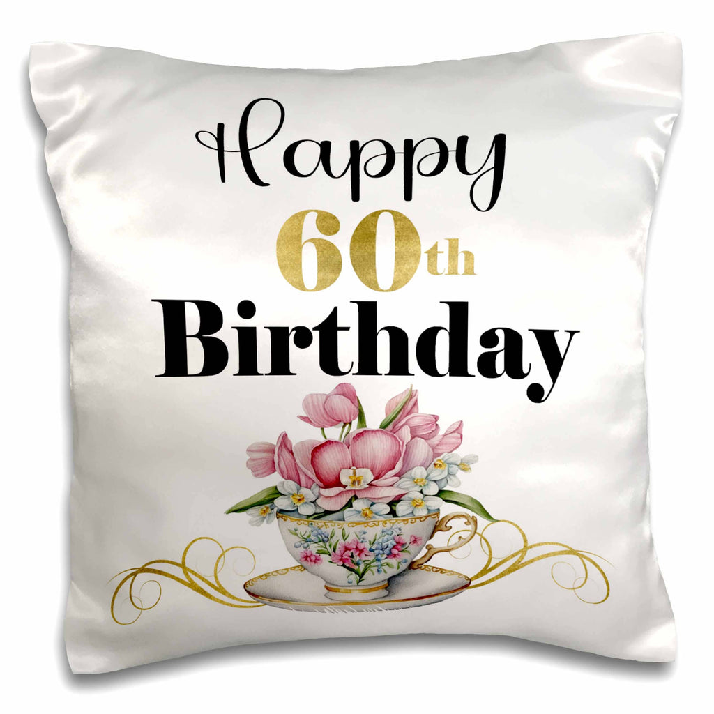 Happy 60th Birthday Pillowcase w/Pillow