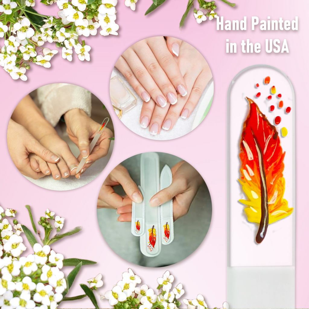 Feather Indian Bird Flight Southwest Hand Painted Nail File: Medium