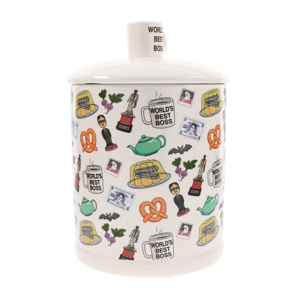 The Office Icons Ceramic Cookie Jar w/ Molded Knob