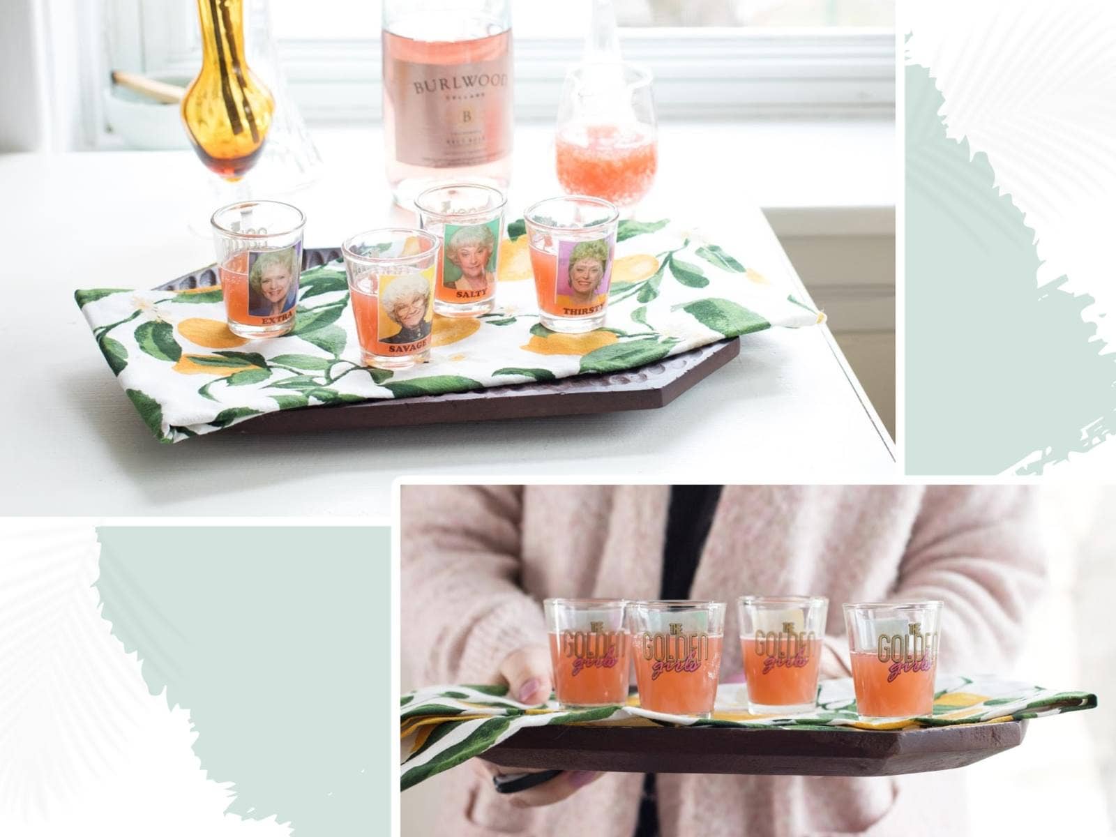 Golden Girls "Thirsty Salty Extra Savage" 1.5-Ounce Mini Shot Glasses