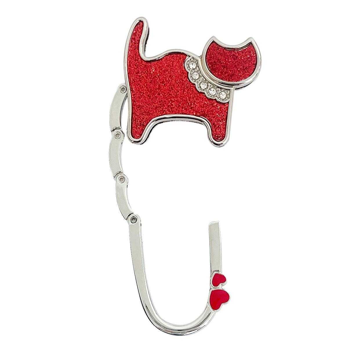 Foldable Purse Hook Hanger: Purple Baguette