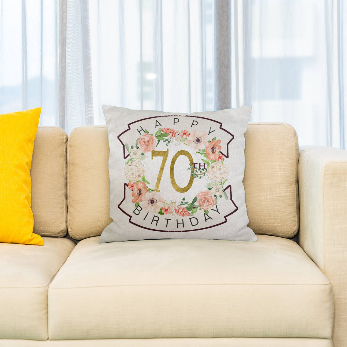 Happy 70th Birthday, Pillow