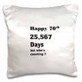 70th Birthday Pillowcase w/Pillow